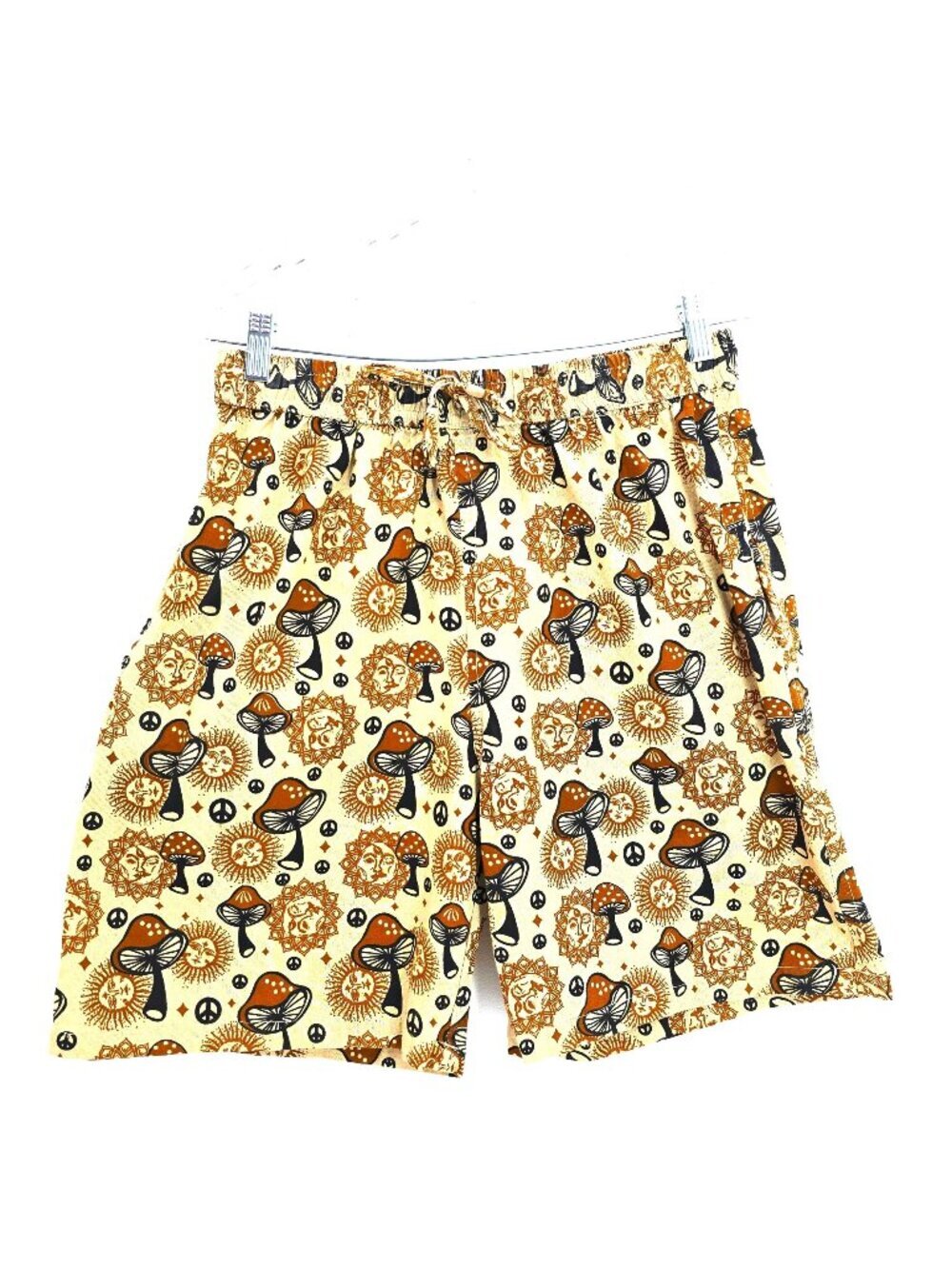 Rising International Brown Novelty Hippie Pull on Shorts Women Size XL